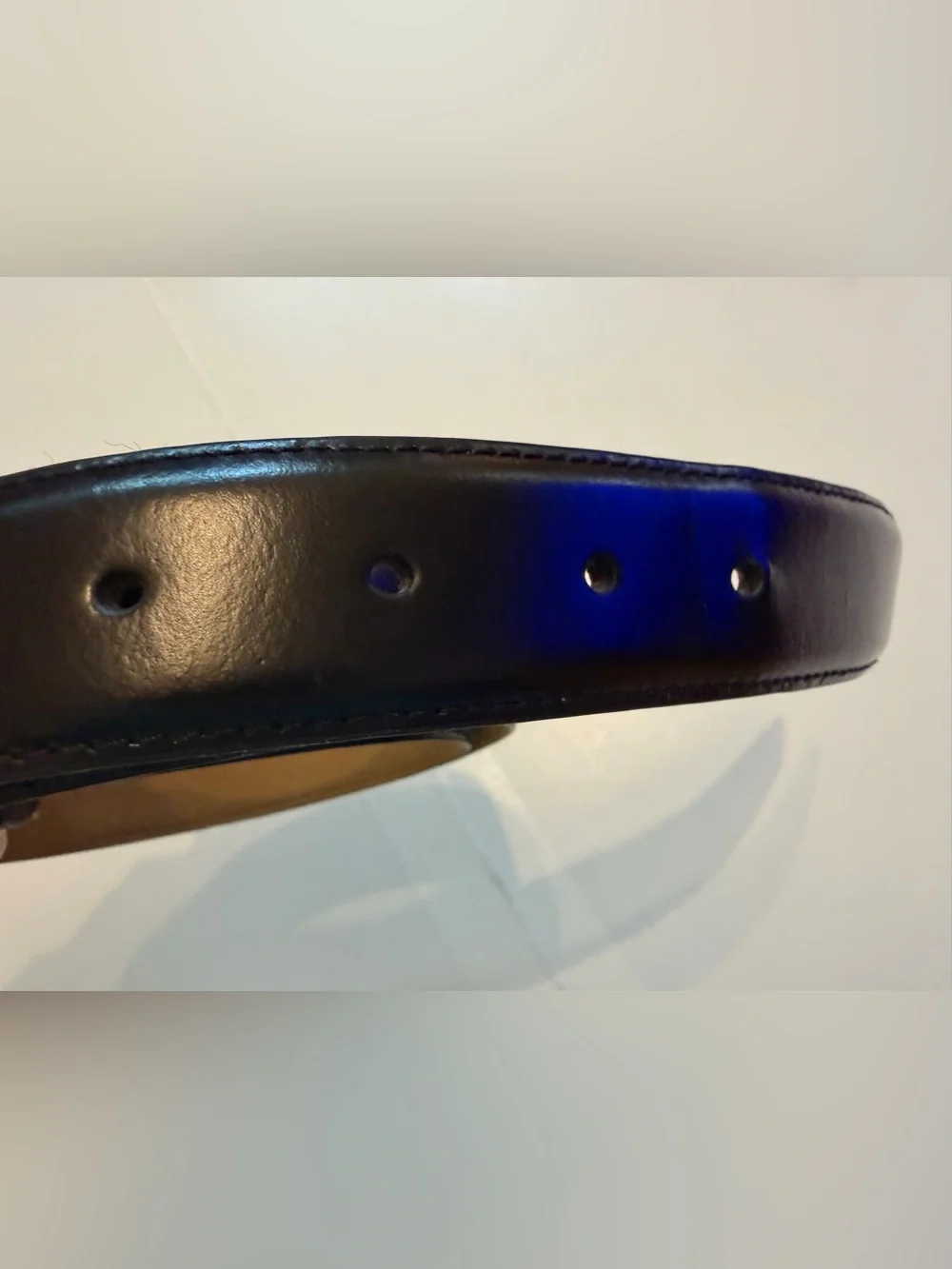NEW Cole Haan men’s black leather belt Sz 32